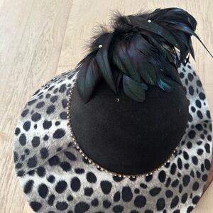 Elegant Black Feathered Hat